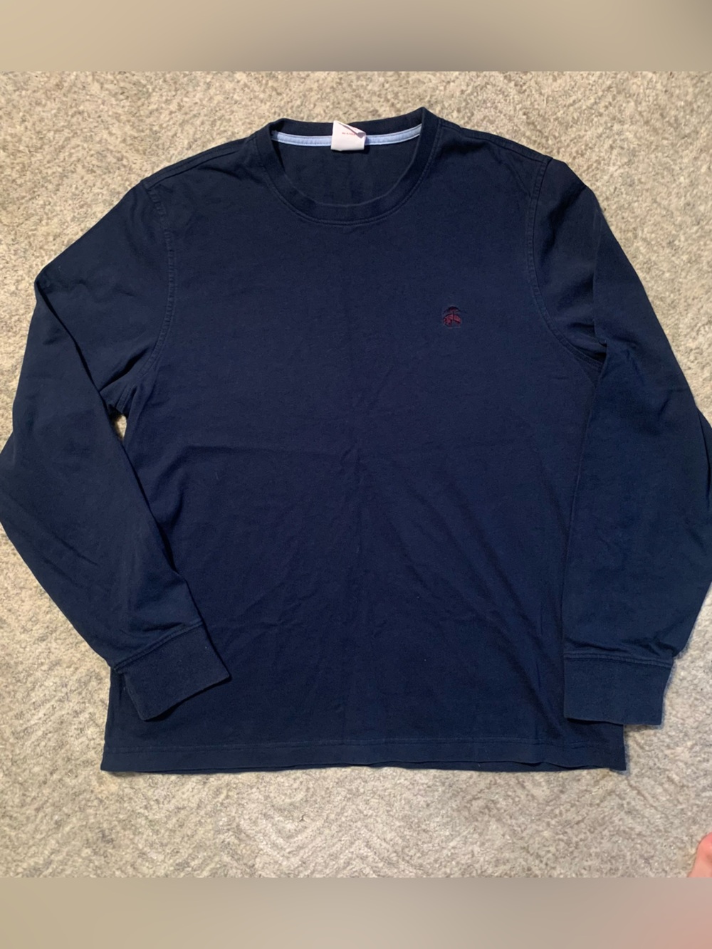 Brooks Brothers Navy Long Sleeve Crewneck Tee